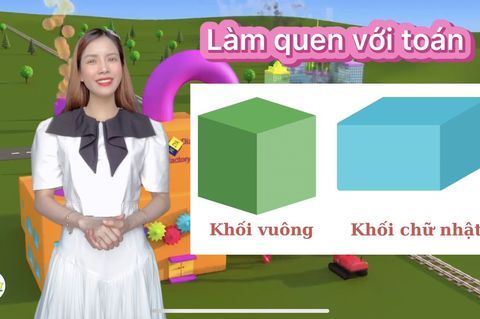 Làm quen với toán : Nhận biết khối vuông và khối chữ nhật cùng cô giáo Hà Thu - Lớp MGL A1