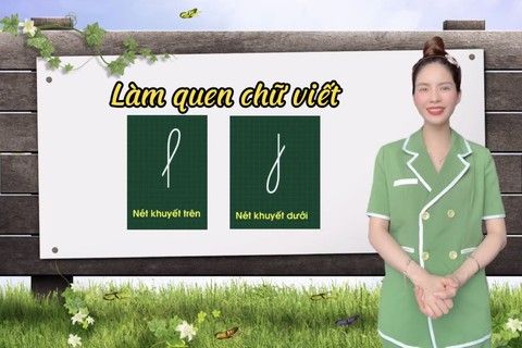LQCV : Nhận biết nét khuyết trên và nét khuyết dưới cùng cô giáo Hà Thu - Lớp MGL A1