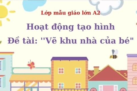 HĐ tạo hình : Vẽ khu nhà của bé cùng cô giáo Hồng Loan lớp MGL A2