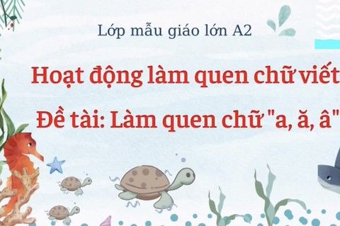 Làm quen chữ viết : Nhận biết chữ A, Ă, Â cùng cô giáo  Hồng Loan lớp MGL A2