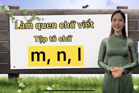 LQCV : Tập tô chữ m, n, l cùng cô giáo Hà Thu lớp MGL A1
