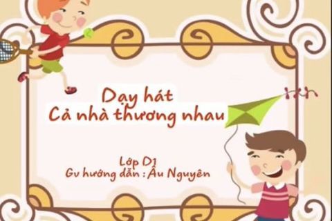 HĐ Âm nhạc: Bài hát “Cả nhà thương nhau” cùng cô giáo Âu Nguyên lớp Nhà trẻ D1