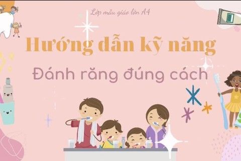 Kỹ năng đánh răng đúng cách cùng cô giáo Ngọc Thuý  lớp MGL A4