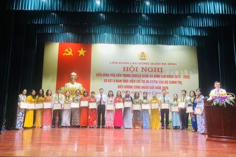 Công đoàn trường mầm non Tuổi Hoa dự Hội nghị Tuyên dương điển hình tiên tiến giai đoạn 2015-2020