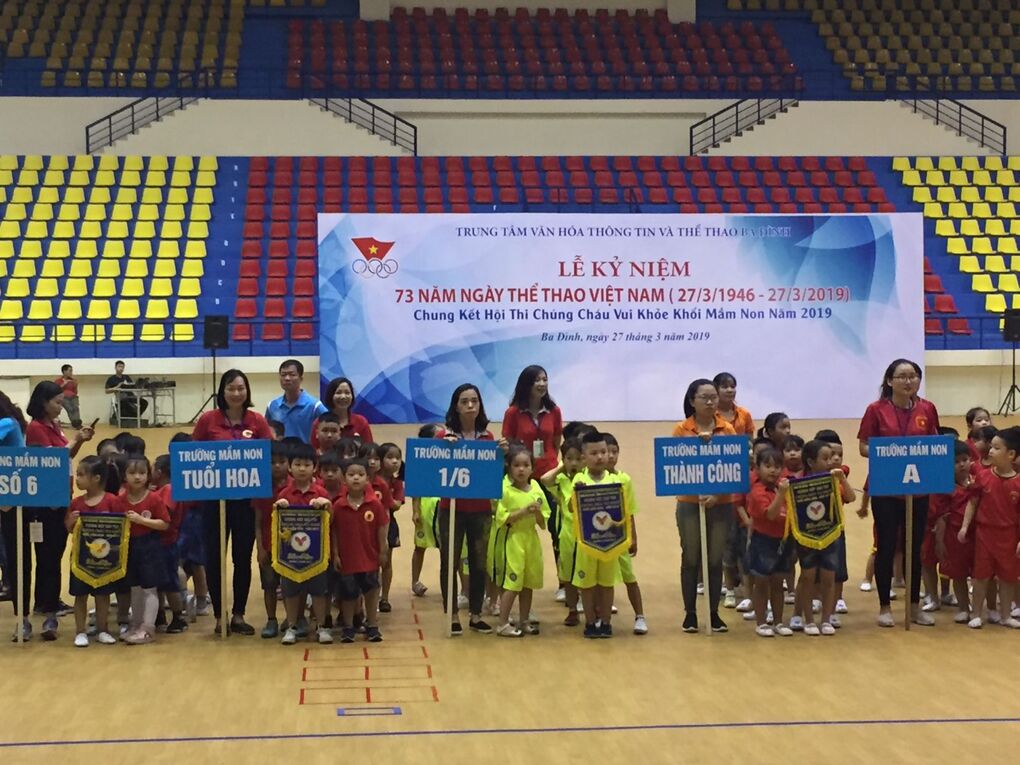 Trường MN Tuổi Hoa tham gia Hội thi " Chúng cháu vui khỏe" cấp Quận