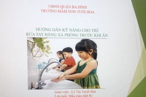 Hướng dẫn kỹ năng rửa tay bằng xà phòng trước khi ăn