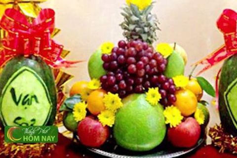 Hướng dẫn trẻ cách xếp mâm ngũ quả ngày tết.