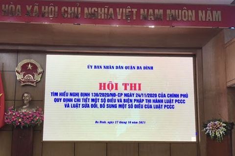 Quận Ba Đình: Tổ chức thi tìm hiểu Nghị định số 136/2020/NĐ-CP ngày 24/11/2021 của Chính phủ