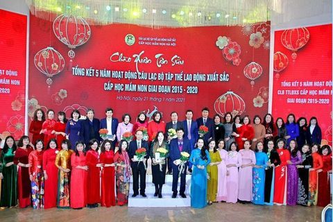 Trường mầm non Tuổi Hoa tham dự tổng kết 5 năm hoạt động câu lạc bộ Tập thể Lao động Xuất sắc cấp học mầm non giai đoạn 2015 - 2020