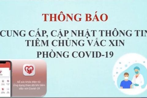 Cung cấp, cập nhật thông tin tiêm chủng vắc xin phòng Covid-19