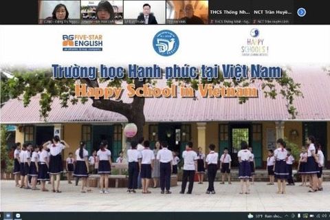 Trường mầm non Tuổi Hoa tham dự Hội thảo “Trường học hạnh phúc” năm học 2021 - 2022.