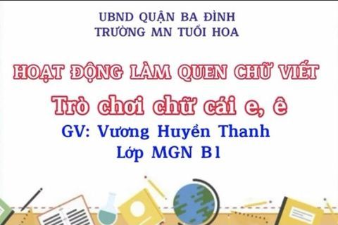 LQCV: Trò chơi chữ cái e- ê. Cô giáo Huyền Thanh lớp MGN B1