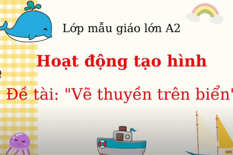 HĐ tạo hình: Vẽ thuyền trên biển. Cô giáo Hồng Loan lớp MGL A2