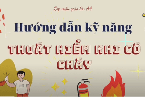 HD kỹ năng: Thoát hiểm khi có cháy. Cô giáo Ngọc Thuý lớp MGL A4