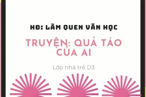 HĐ truyện: Quả táo của ai. Cô giáo Hải Yến lớp Nhà trẻ D3