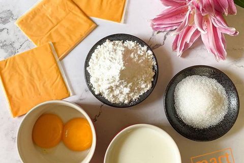 Món ngon cho bé - Bánh phomai trứng muối.