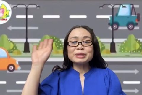 HD kỹ năng: An toàn khi tham gia giao thông. Cô giáo Huyền Thanh lớp MGN B1