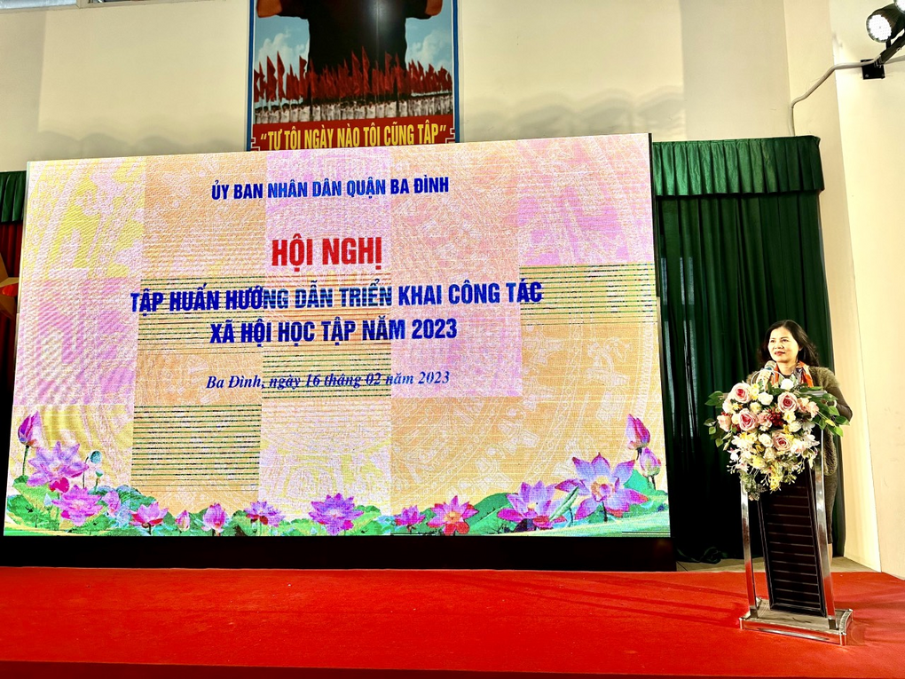 Trường Mầm Non Tuổi Hoa tham gia Hội nghị Tập huấn hướng dẫn triển khai công tác xã hội học tập năm 2023