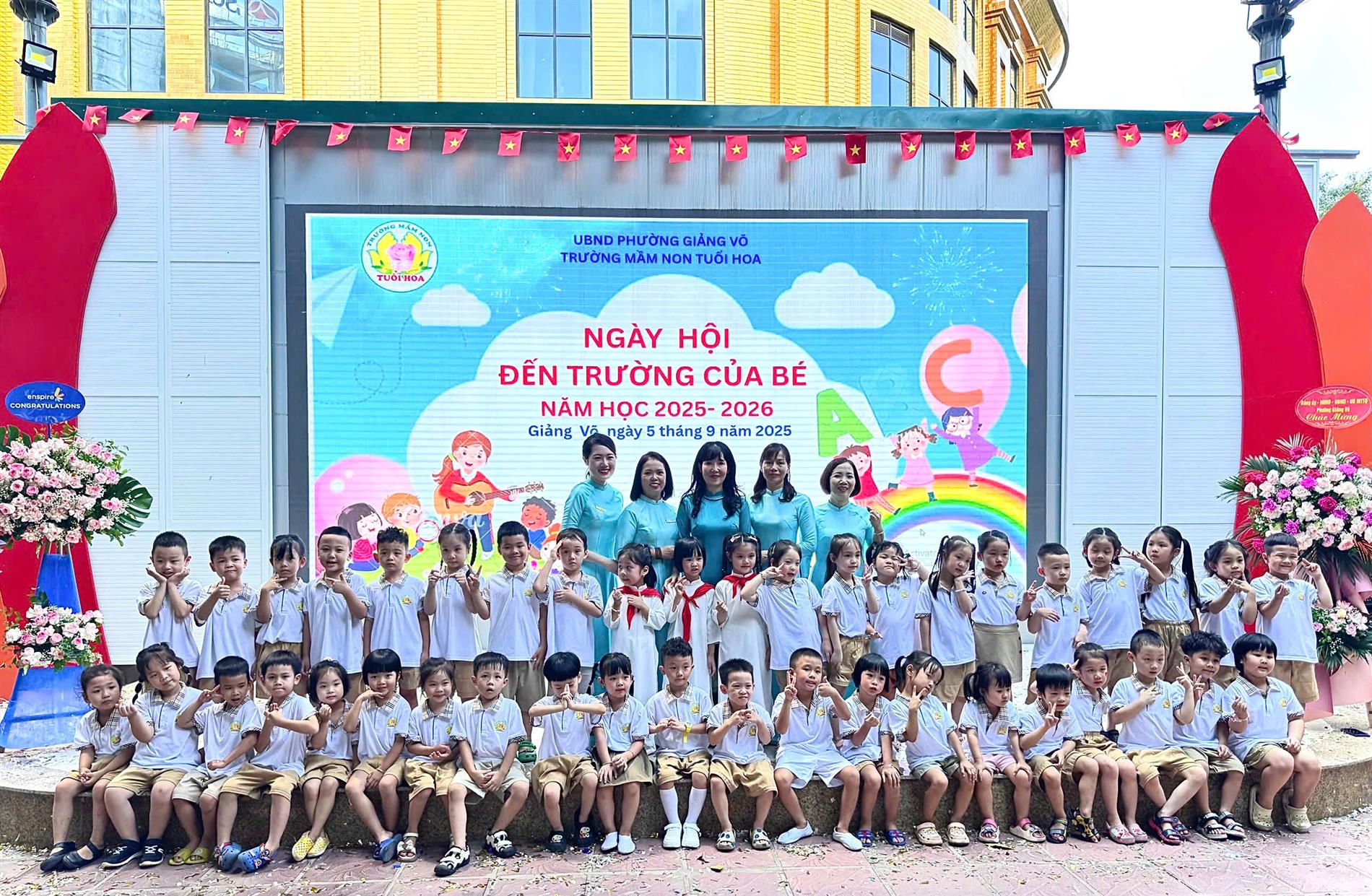 "Chào mừng năm học mới 2025-2026" của các bạn nhỏ lớp MGL A1- trường mầm non Tuổi Hoa