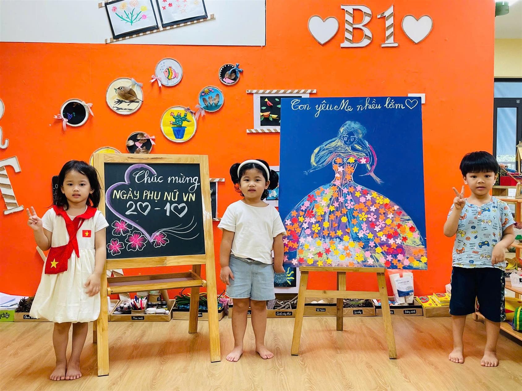 🌼 Bức tranh của yêu thương – món quà chung gửi tặng mẹ yêu của các bé lớp MGN B1