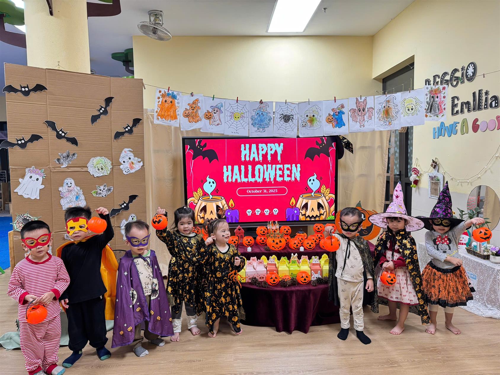 🎃 Lễ hội HALLOWEEN vui nhộn của các bé lớp mẫu giáo  C1 🎃