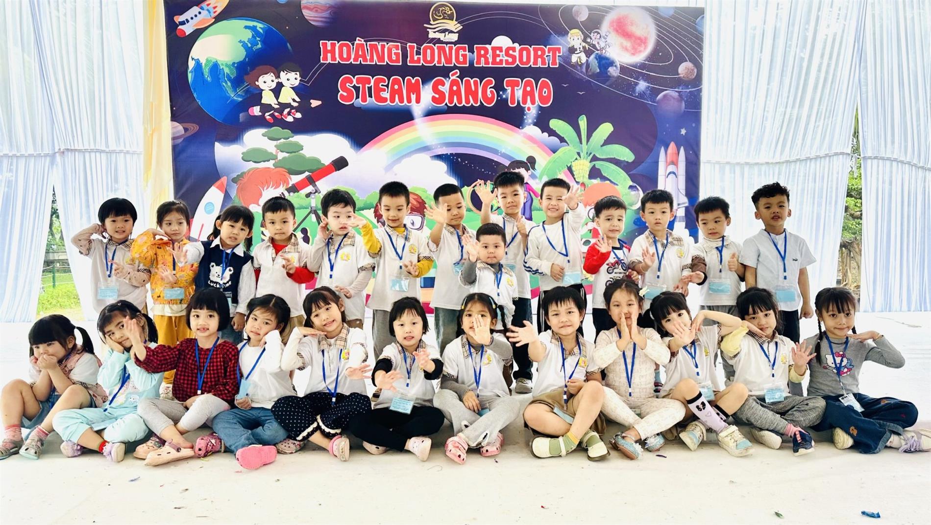 🌸 Một ngày đầy niềm vui của các bé lớp Mẫu giáo Nhỡ B2 tại ERAHOUSE Hoàng Long  .