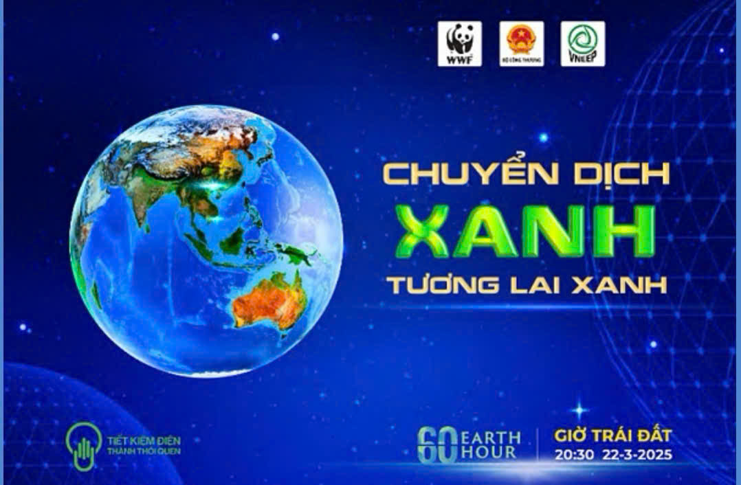 Trường mầm non Tuổi Hoa hưởng ứng chiến dịch giờ trái đất năm 2025