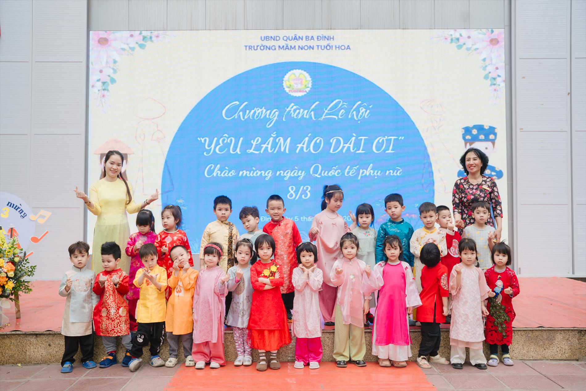 Ngày hội "Yêu lắm áo dài ơi" của các bạn nhỏ lớp mẫu giáo nhỡ B2