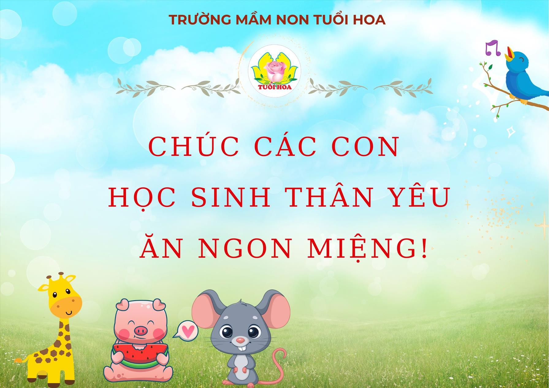 Thực đơn tuần 1 tháng 04 năm 2025