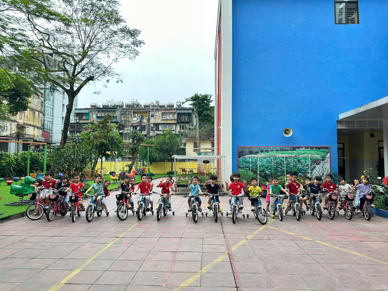 🚴Buổi trải nghiêm đi xe đạp của các con lớp  MG Lớn