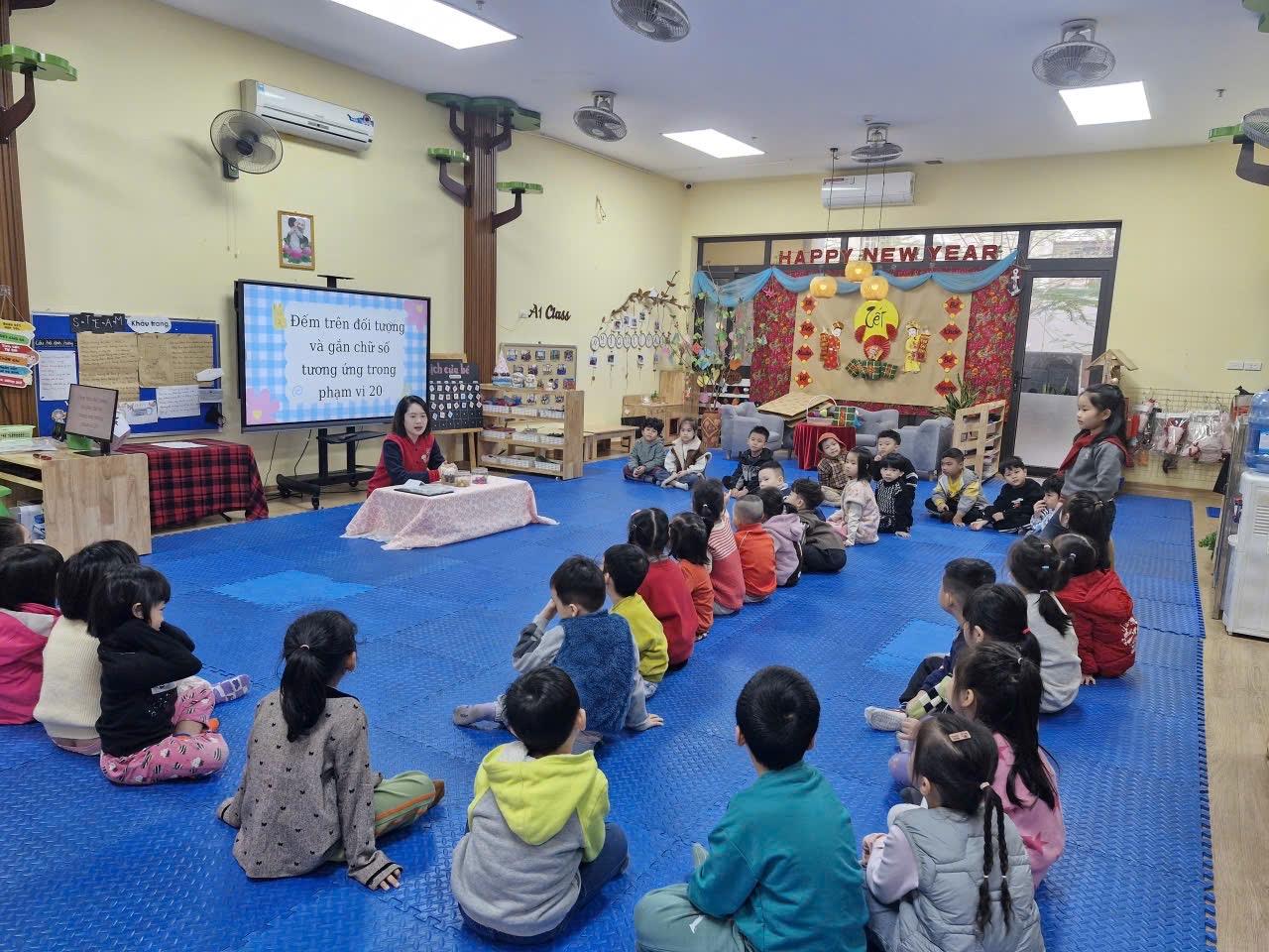 Hoạt động làm quen với Toán “Đếm trên đối tượng và gắn chữ số tương ứng trong phạm vi 20” – Lớp MGL A1