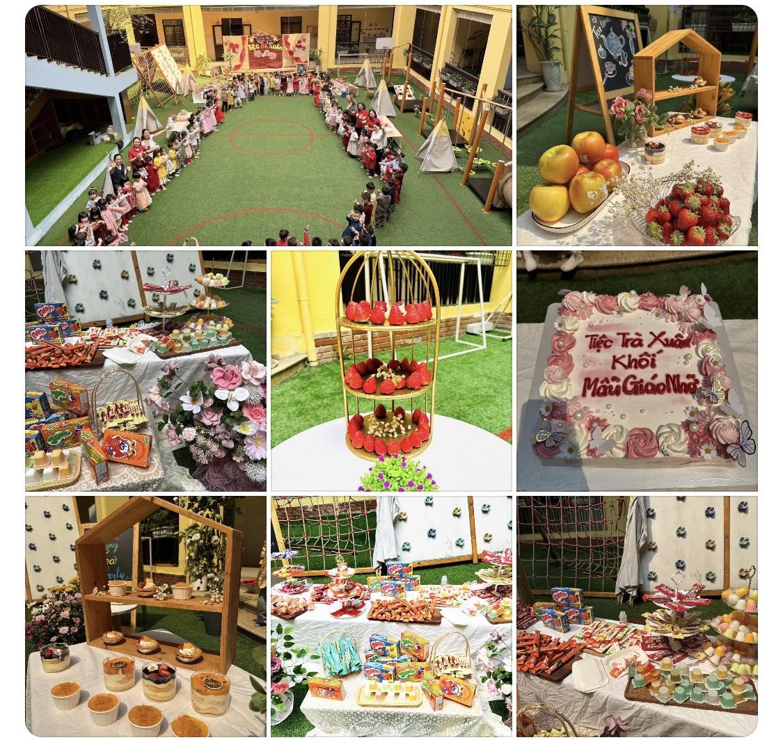 🌸 Tiệc trà mùa xuân của các bé lớp B2 trường mầm non Tuổi Hoa  🌸