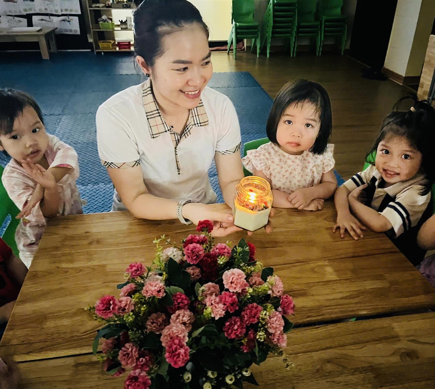 Các bé lớp C1 hưởng ứng Giờ Trái Đất – Hành động nhỏ, ý nghĩa lớn ✨🌍