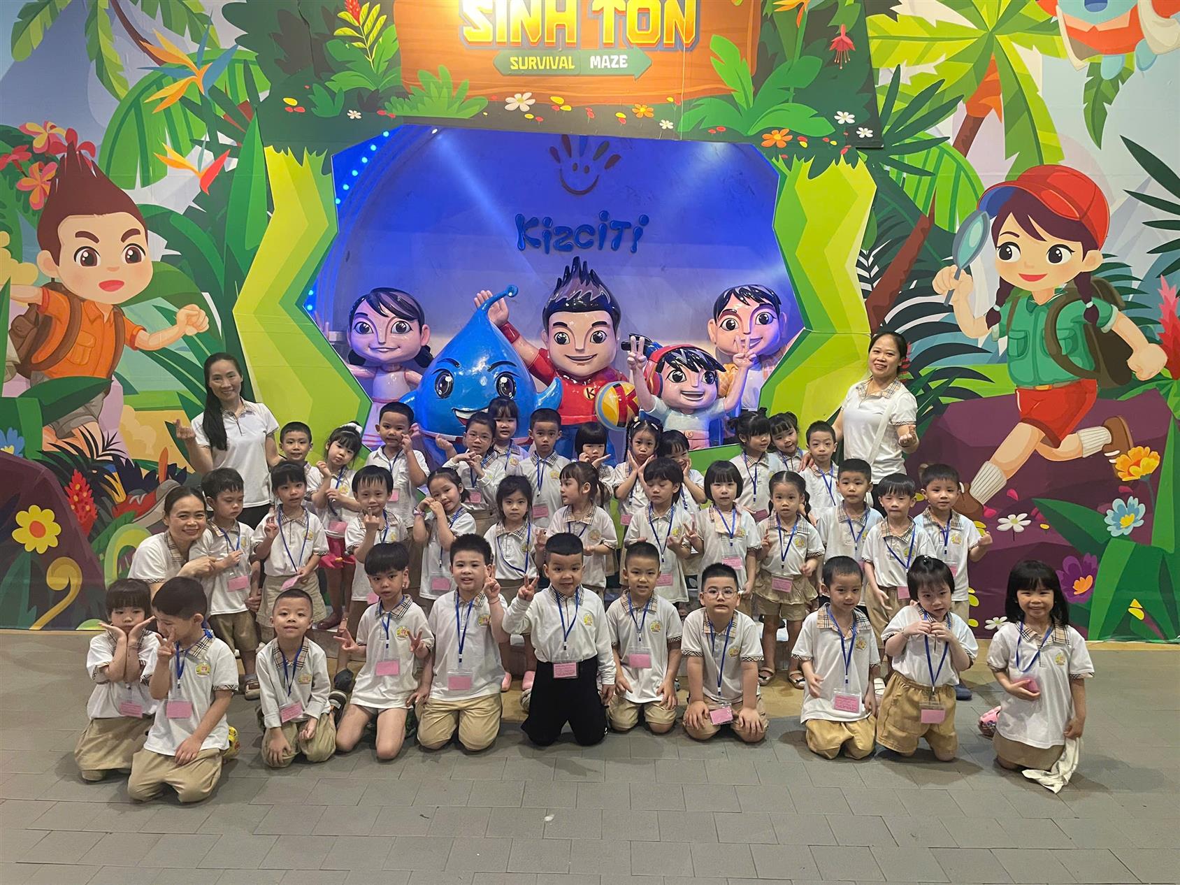 Hoạt động tham quan, trải nghiệm tại thành phố hướng nghiệp Kizcity của các bạn nhỏ lớp MGN B3