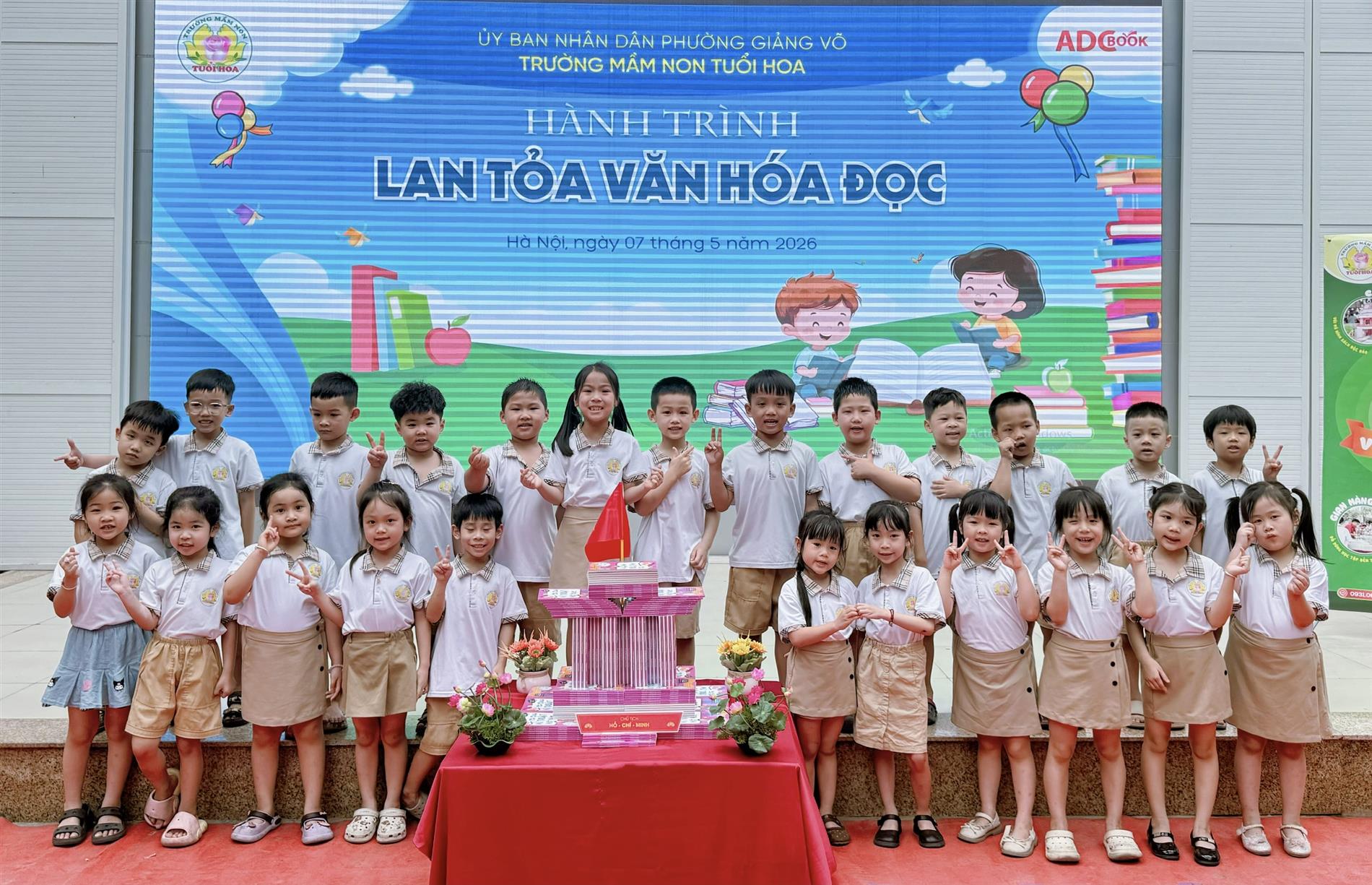 📚🌈Lớp mẫu giáo lớn A3 trường mầm non Tuổi Hoa với "Hành trình lan tỏa văn hóa đọc" 🌈📚