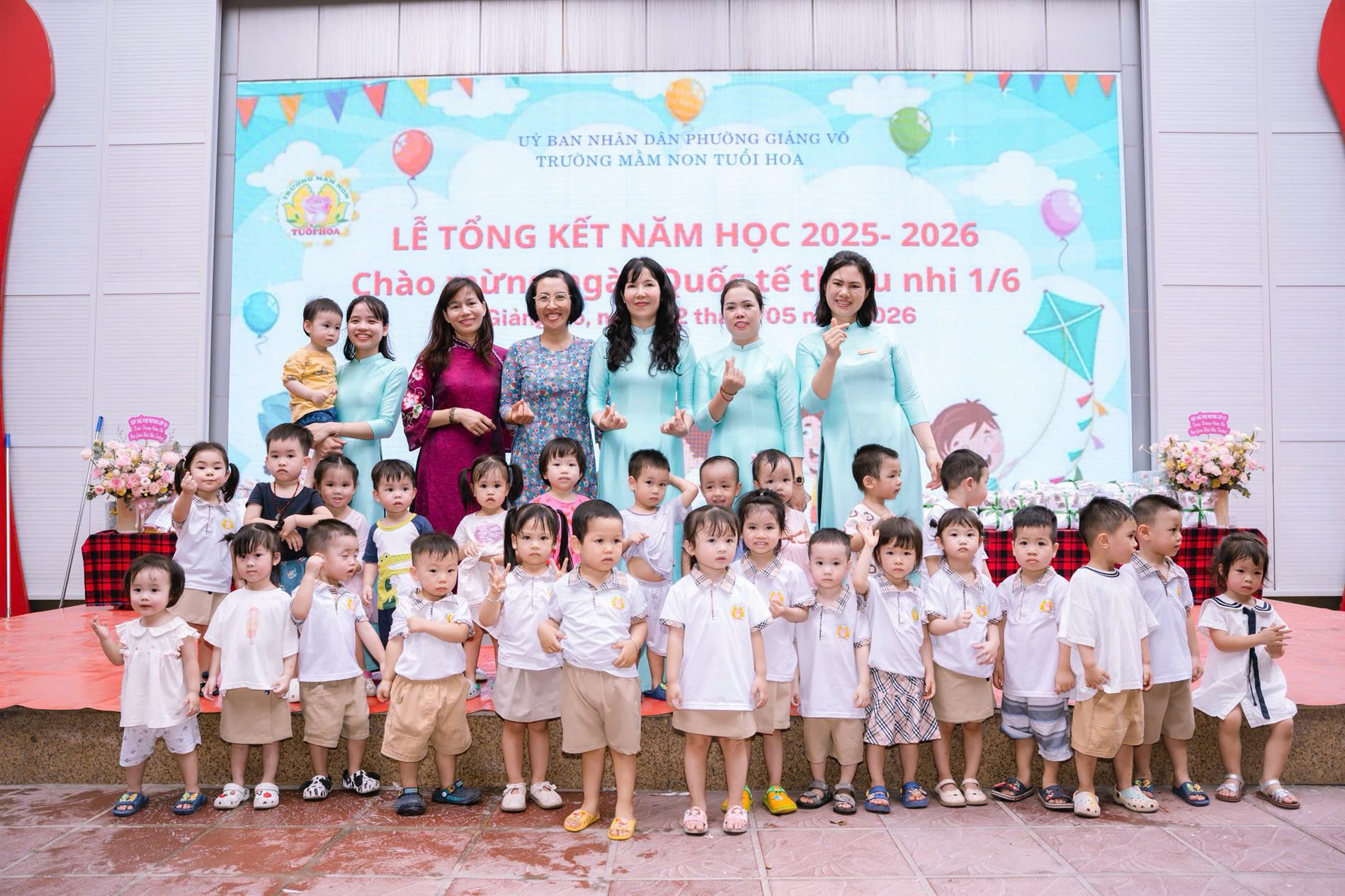 🎉 Lớp nhà trẻ D1 tưng bừng dự lễ tổng kết năm học 2025–2026 và chào mừng Quốc tế Thiếu nhi 🎉