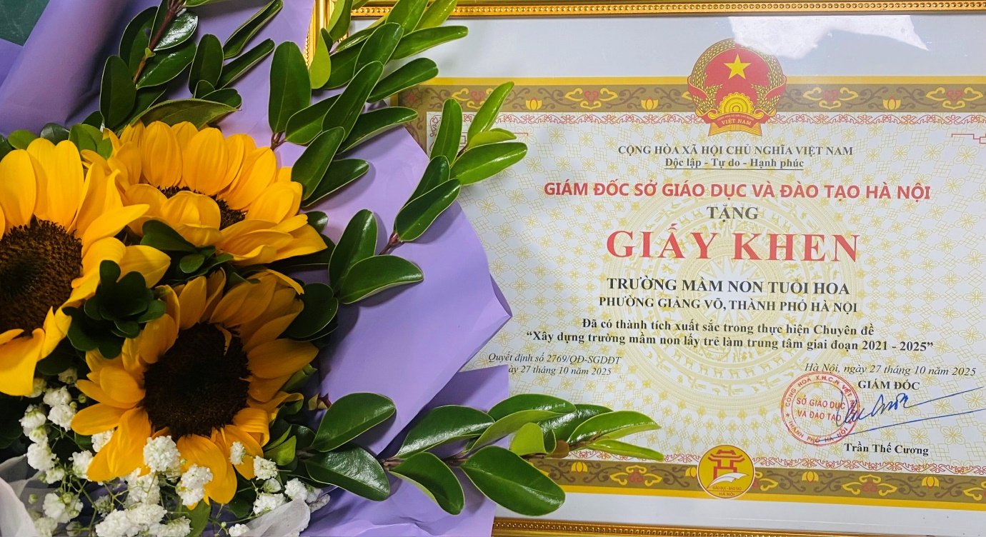 A bouquet of flowers and certificate

AI-generated content may be incorrect.