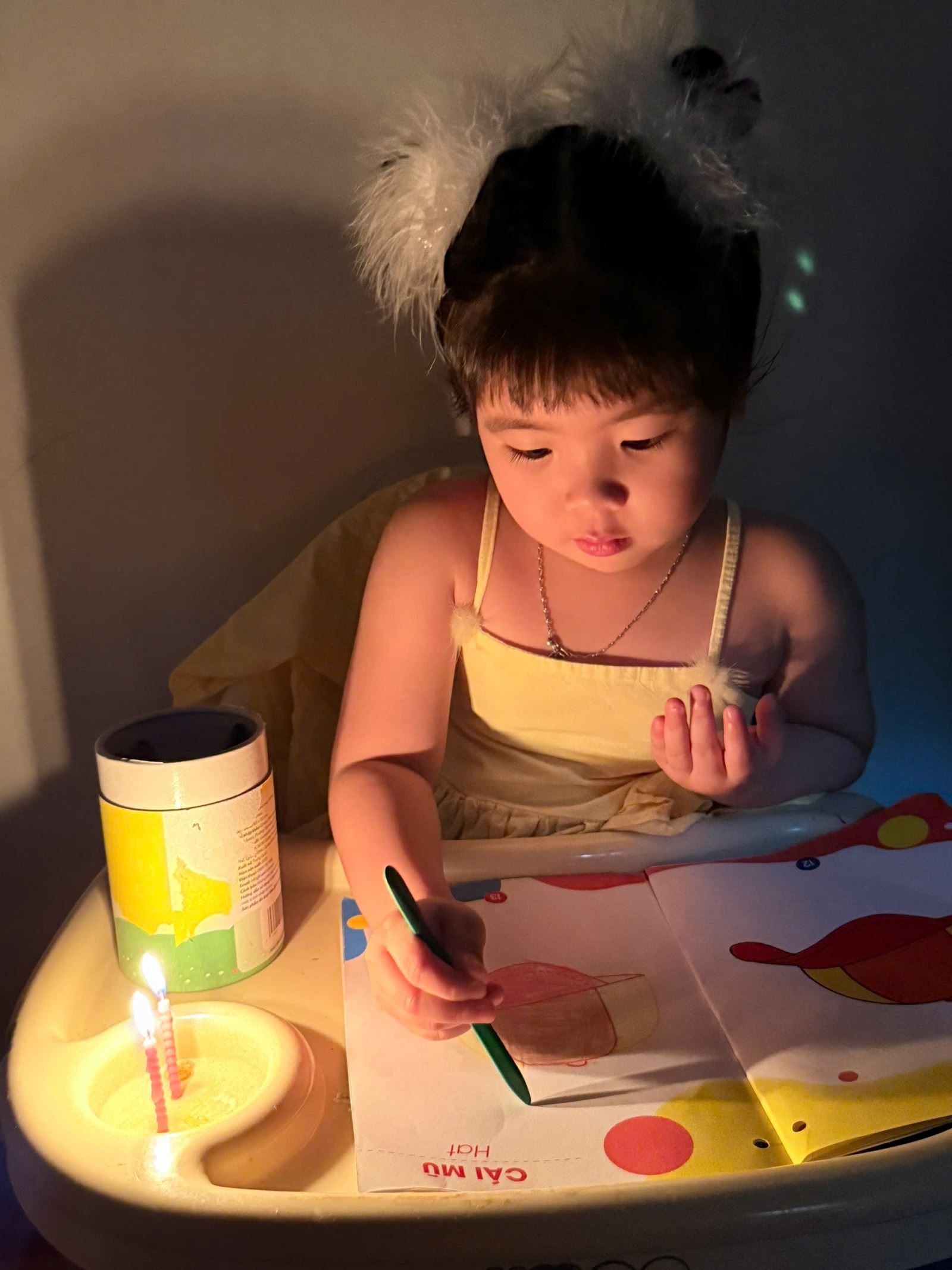 Bé Tuệ An xinh xắn trong hoạt động hưởng ứng giờ Trái Đất...